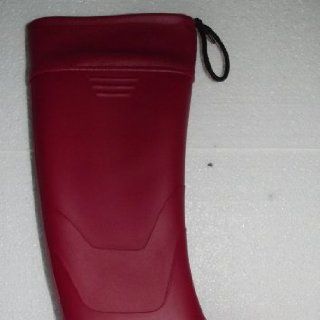 Rote Damengummistiefel Regenstiefel PVC Stiefel mit Stulpe