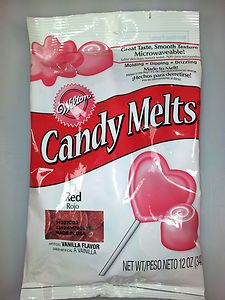Wilton Candy Melts rot  335g  Schmelzdrops Schokolade (Grundpreis: 13