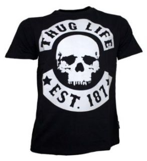 Thug Life Skull T Shirt Schwarz Bekleidung