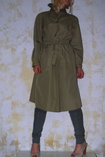 Trench Coat M Mantel leicht oliv Parka Jacke 80er Trend Vintage 70er