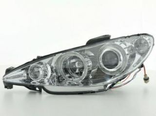Angel Eyes Scheinwerfer Set für Peugeot 206 Bj. 98 03 chrom FKFSPG001