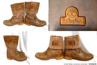 Timberland Leder Stiefel Gr. 39 Booties Slouch Stiefeletten Boots