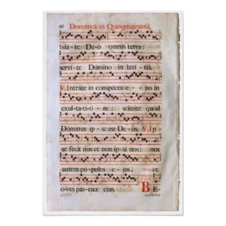Medieval Music Score Poster
