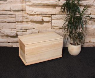 Sitzhocker Sitzbank aus Holz mit Stauraum, Länge=73cm, natur oder