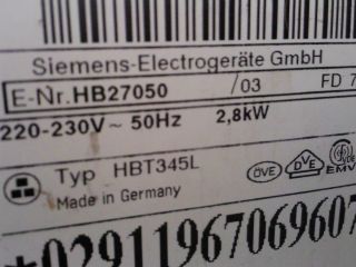 Autark Siemens Einbaubackofen, autark, HBT345L top zustand
