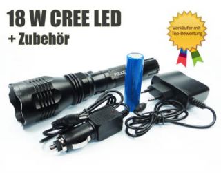 Ultrahelle LED Taschenlampe mit Cree Chip und 3200 mAh Akku