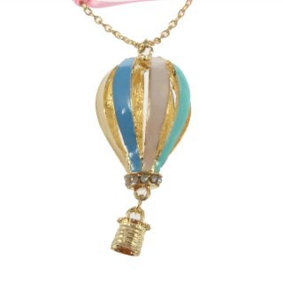 New Lovely Crystal Colorful Hot Air Balloon Fly Deamer Pendant Long