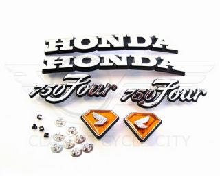 Genuine Honda fuel tank and side cover badge emblem kit with clips for