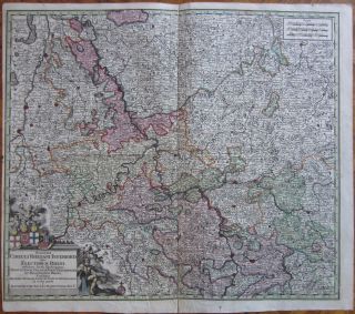 Seutter Karte Rhein   1720