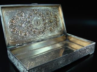 antike SCHATULLE / 800 Silber / Handarbeit 347,30 Gramm
