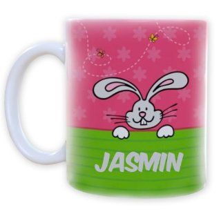 Striefchen® Tasse mit Osterhasen für Mädchen Name Jasmin 