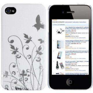 mumbi Schmetterling Blumen Hülle iPhone 4s 4 Schutzhülle (Harte
