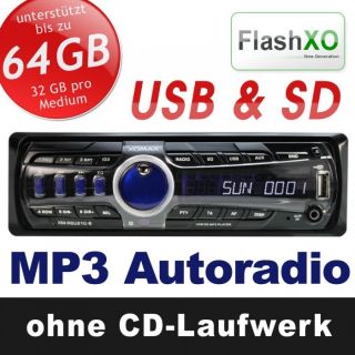 OHNE CD XOMAX USB SD 64GB Autoradio RDS Tuner  WMA AUX IN 4x60W