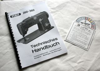 PFAFF 260 / 262   360 / 362   368 Technisches Handbuch & Stichmuster