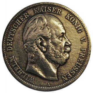 Mark Silbermünze Preussen   Wilhelm 1876 A Kaisserreich #370 5