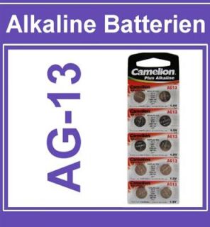 10x Alkaline Batterie AG13 LR44 G13 A76 GP76A 357 SR44W