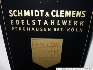 Seltener Kalender   MÄRKER STAHL   Schmidt & Clemens   Köln   Um