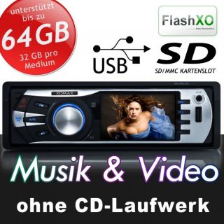 6cm/3TFT MONITOR VIDEO MPEG4 USB+SD64  WMA AUTORADIO OHNE CD