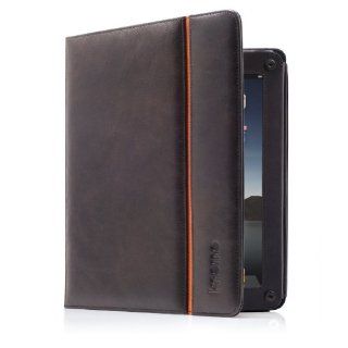 Knomo Leather Folio Leder Schutzhülle für iPad 2, Brown 