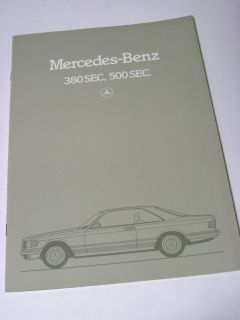 Mercedes Prospekt C126 Coupé 380 + 500 SEC 12 1984
