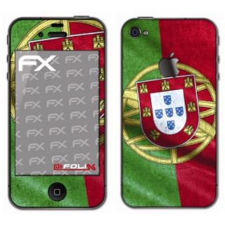 atFoliX Designfolie Portugal Flagge für Apple iPhone 4 / 4s