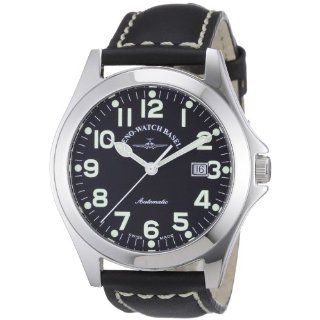 Zeno Watch Basel Herren Armbanduhr XL Ghandi Analog Automatik Leder