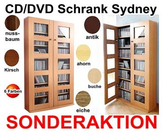 CD / DVD Schrank Sydney 378 CD,s oder 192 DVD,s 6 Farben Sonderaktion