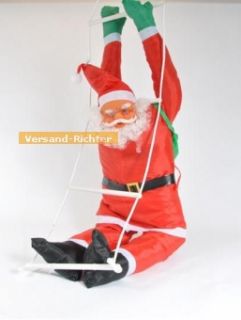 Weihnachtsmann Santaclaus kletternd auf Leiter 120 cm 