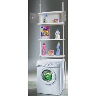 Waschmaschinen Überbau Regal, inkl. Kunststoffschrank, weiß, 260 x