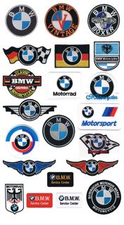 BMW Aufnäher Patch AUSWAHL PKW Auto Motorrad Motorsport Rennsport 2