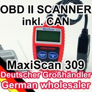 OBD2 OBD 2 Diagnosegerät Scanner MaxiScan MS309 inkl. CAN mit