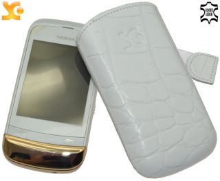 Nokia C2 02 Tasche Etui Ledertasche Handytasche Case
