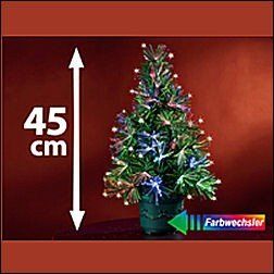 Großer LED Weihnachtsbaum mit Glasfaser Farbwechsler (Lunartec