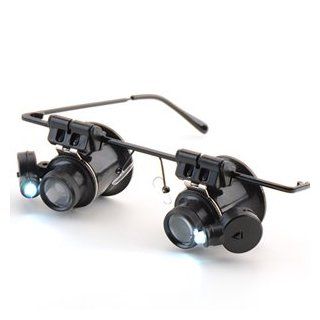 20 Fach LED Fernglas Brille lupen Brillenlupe Vergrößerungsglas
