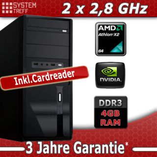 KOMPLETT PC AMD Athlon II X2 220 4GB DDR3 RECHNER