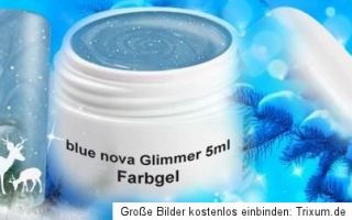 Jolifin Farbgel blue nova glimmer UV Gel Limited uv gel