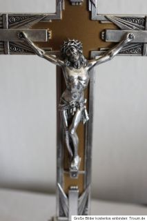 Sehr altes Kreuz, Kruzifix, Jesus Christus, Inri, mit aufwendiger