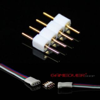 20x LED SMD RGB Kabel 4Pol Pin Stecker Verbinder Kupplung Adapter