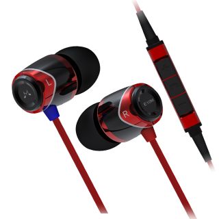 SoundMagic E10M In Ear Earphones for iPhone in Red and Black