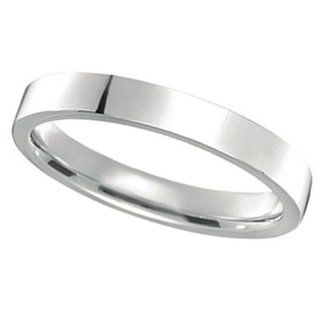 Allurez   950 Palladium Wedding Band Plain Ring Flat Comfort Fit For