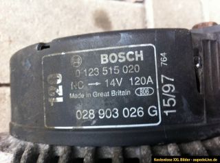 VW Große Bosch Lichtmaschine 14V 120A Passat 35i Golf 3 TDI GTI AFN