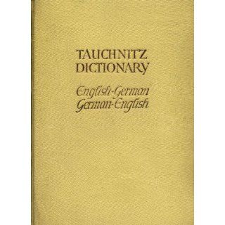 Tauchnitz Pocket Dictionary, Taschenwörterbuch Englisch Deutsch
