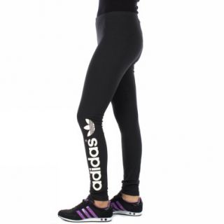 Adidas Trefoil [46 Ita  de 40] Schwarz Weiss Leggings Damen Fitness