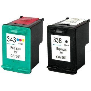Druckerpatronen kompatibel für HP 343 + 338 color und black passend