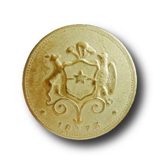 edle matt goldfarbene Metall Wappen Knöpfe / RESTPOSTEN (d416go
