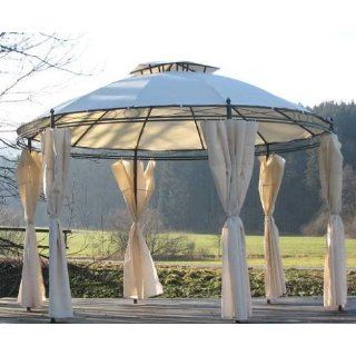 Toskana Pavillon 350 cm Doppeldach Baldachin + Seitenteile 