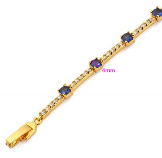 Goldschmuck Schmuck 750er 18K Gold vergoldet Armband Zirkonia Kristall