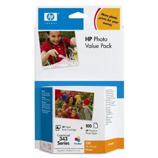 HP 343 Photo Value Pack mit Druckerpatrone und Fotopapier 1 x Cyan