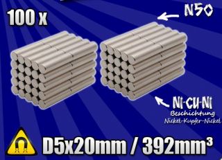 10x Neodym Pinnwand   Magnete D5x20mm – magnetisch neodymium starke
