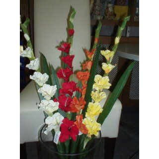 Traumhafte Stoff Gladiolen Künstliche Blumen 5 Stück 